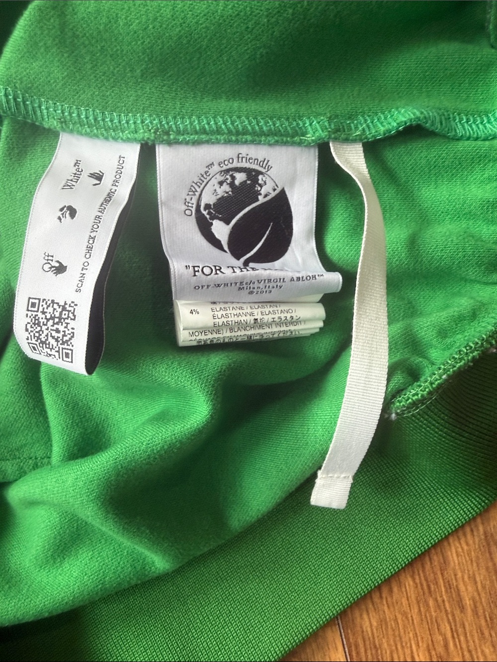 Off-White Single Arrow Track Jacket Green White XL Made in Italy - Picture 3 of 11